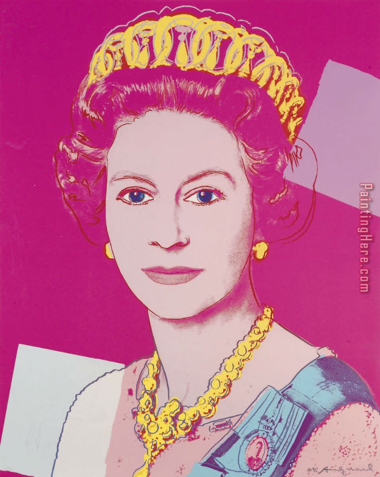 Queen Elizabeth II painting - Andy Warhol Queen Elizabeth II art painting